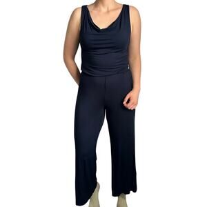 Michael Stars Navy Sleeveless Scoop Neck Jumpsuit Women's XS